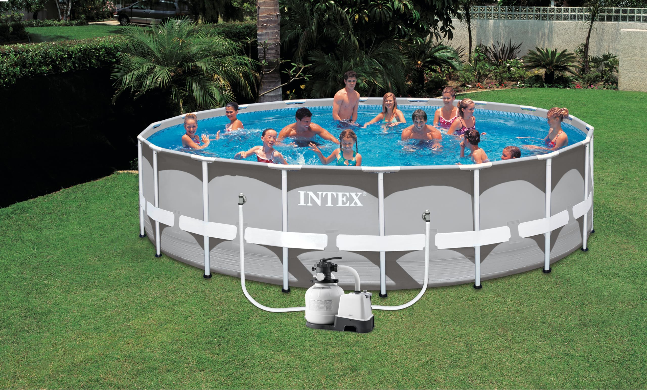 Intex combo filtre à sable 6m³/h + sterilisateur au sel qx2100