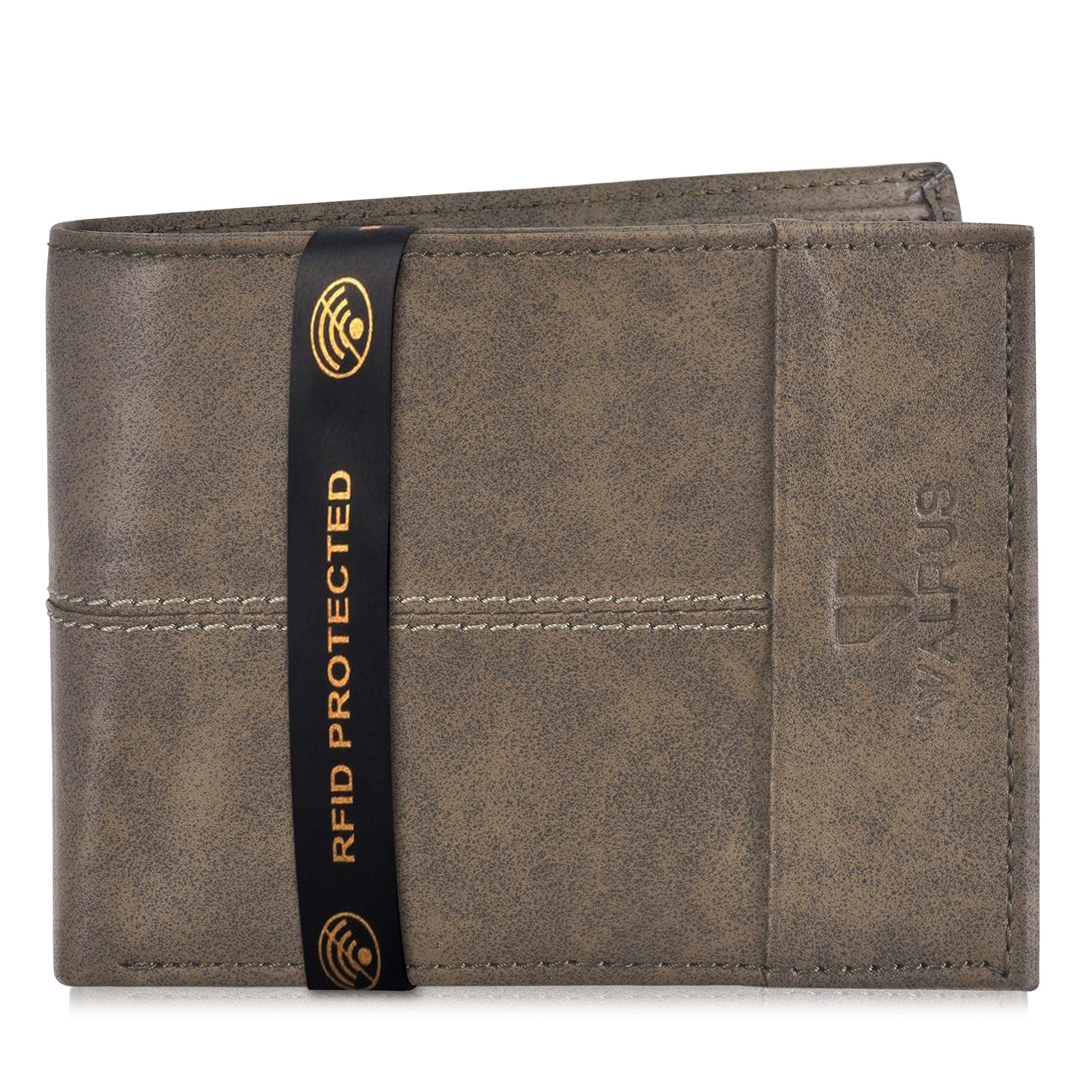 walrus Hyde-II Brown Vegan Leather Wallet for Men | Nature Friendly | RFID Protection | 5 Card Pockets, 2 Main Compartments | Wallet for Men, Men’s Purse for Gift-picture-4