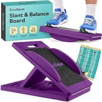 Slant Boards for Exercise Slant Board with 7 Incline Angles Transforms Into a Balance Board Premium Calf Stretcher and Wobble Board for Effective Calf Stretching and Squats