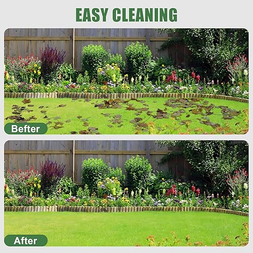 Miniatura 6 de Rastrillo de arco de 63 pulgadas, rastrillos de cabeza de metal de 17 dientes con mango de acero inoxidable, rastrillos de jardín resistentes para