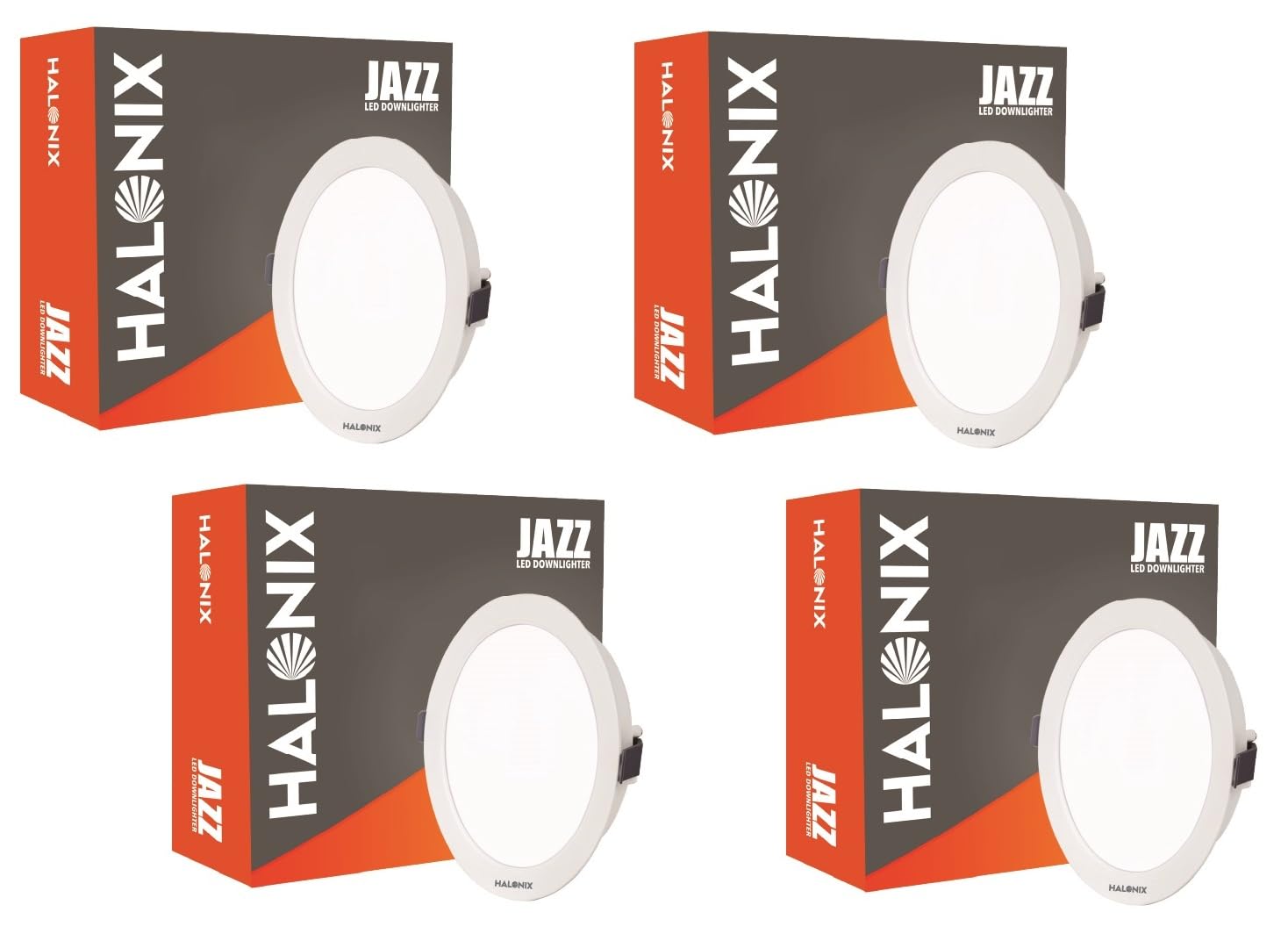 Halonix Jazz LED Downlighter - Warm White, Pack of 4 -1