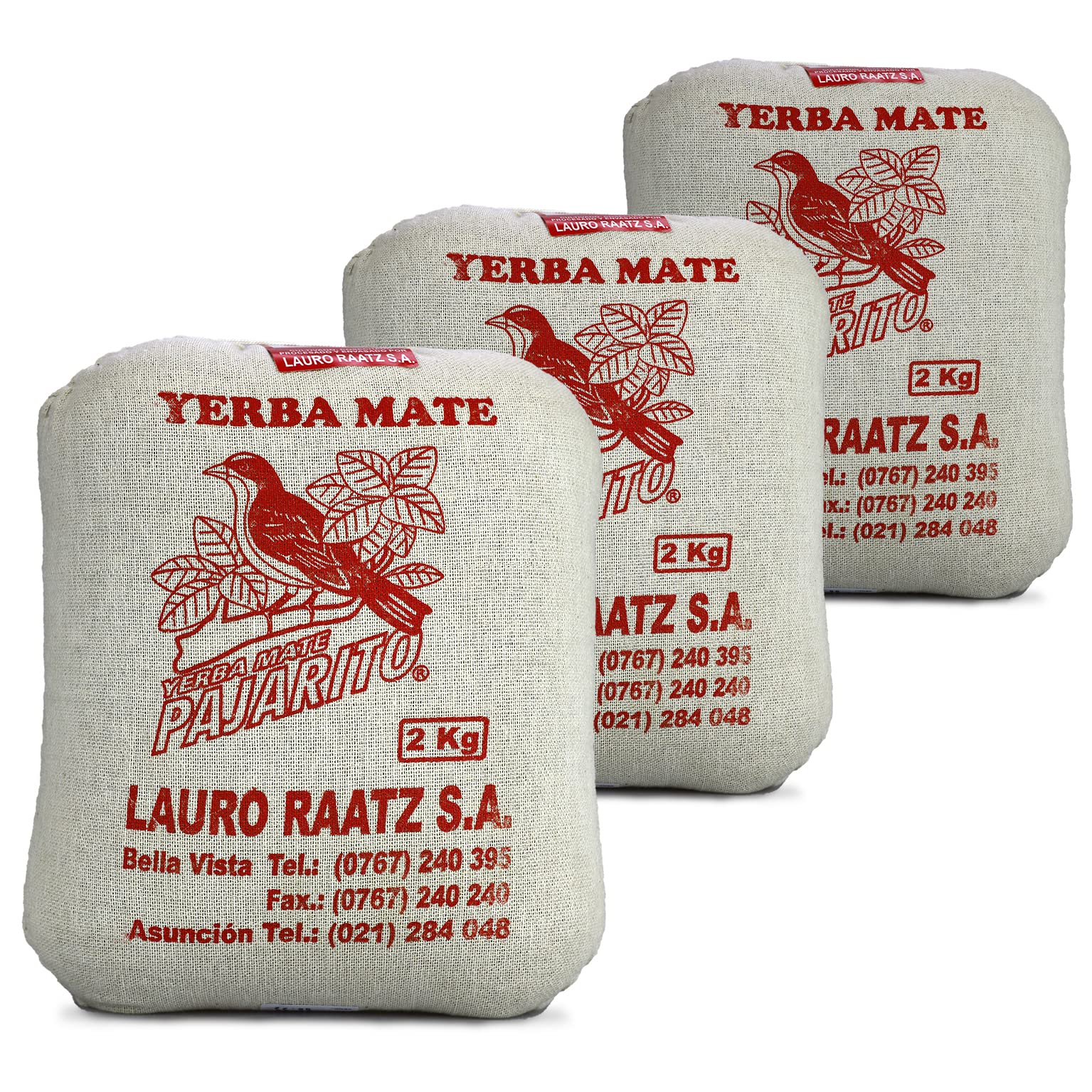 Pajarito Yerba Maté Linen 6 kg (3x2kg) - Maté de Paraguay | Boisson détoxifiante et énergisante