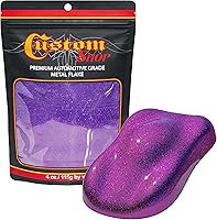 Vista 54 de Custom Shop - Plata a arco iris- 4 onzas de microescamas holográficas de metal de 0.004 pulgadas de tamaño de 100 micrones - Resistente a los rayos