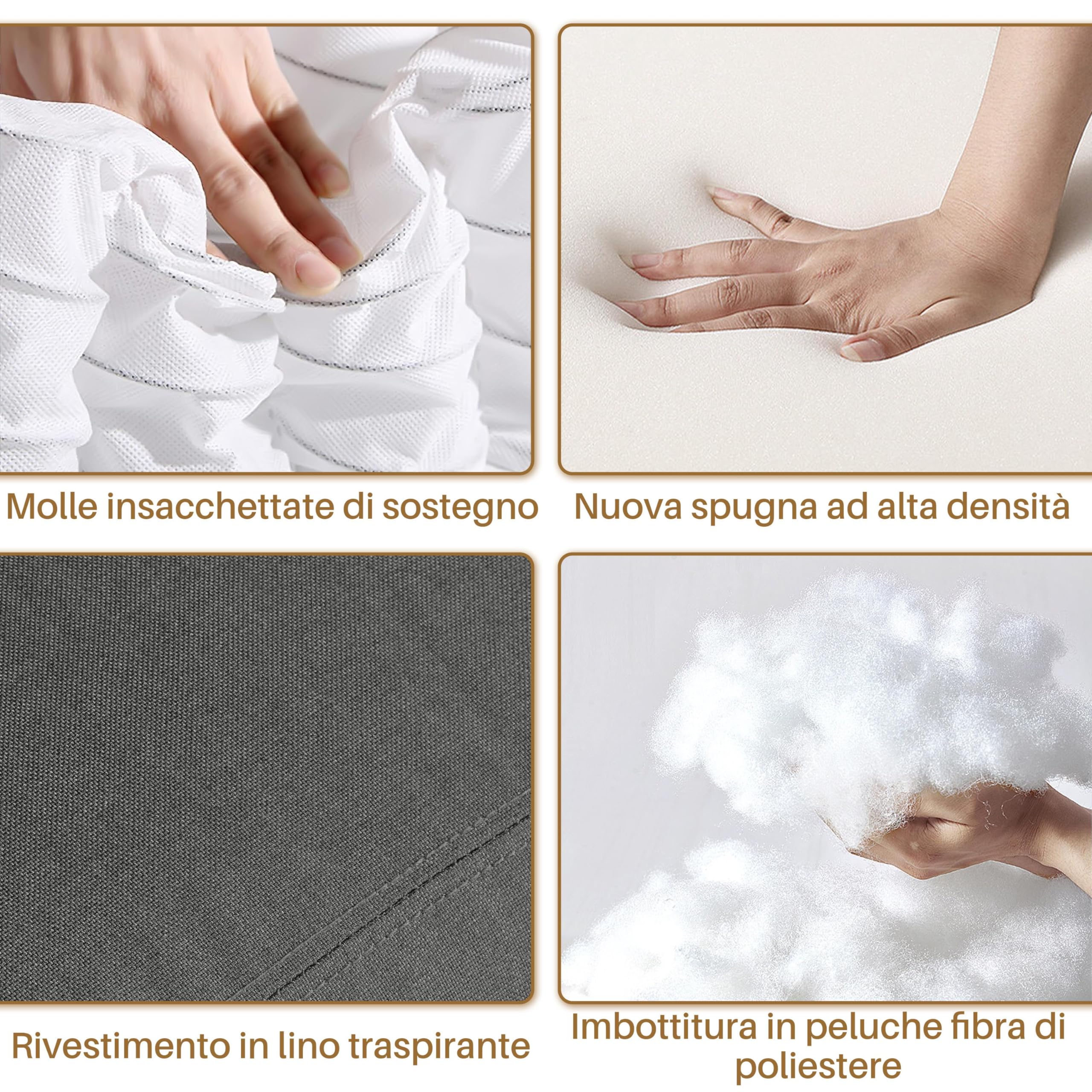 Yaheetech Poltrona Relax Reclinabile Regolabile Divano Monoposto con Poggiapiedi da Soggiorno Camera da Letto 61,5 cm × 87 cm × 99 cm Grigio/Lino