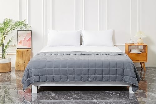 Miniatura 2 de MUTLU HOME GOODS Manta con peso suave, manta pesada con cuentas de cristal, transpirable y calmante para adultos y niños, mantas con peso de 20