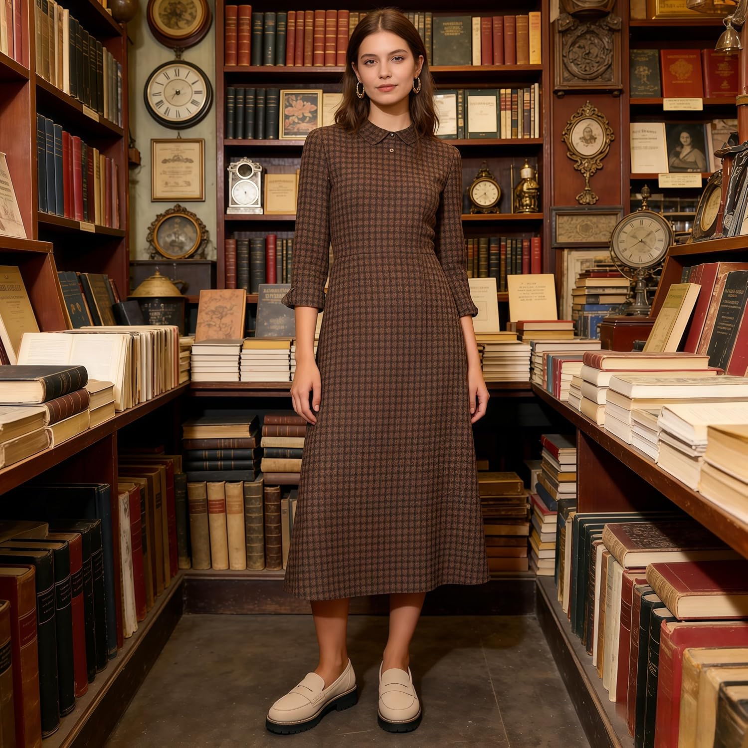 Bandkos Womens Platform Penny Loafer Slip On-Suede Chunky Dress Loafers Casual Business Oxford for Work - Image 2