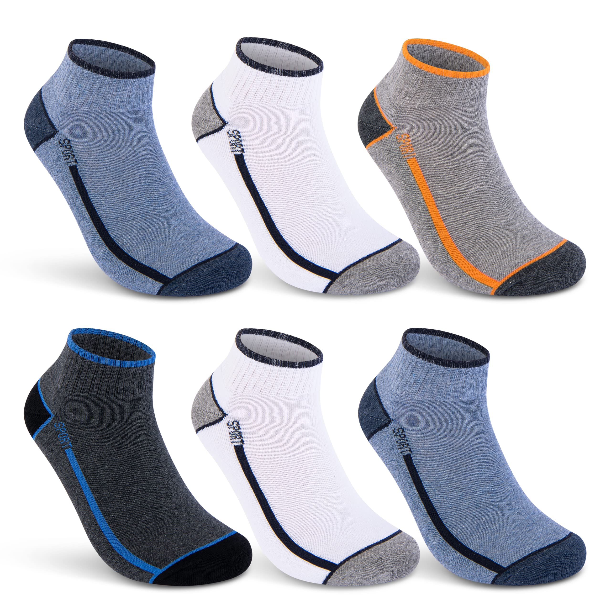 PULIOU Lot De 10 Paires Chaussettes Basses Homme Femme – Coton Sport Respirant, Anti-Odeur, 43-46, Idéales Toute L'Année