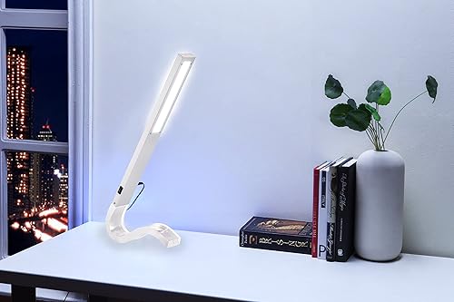 Miniatura 3 de artiva EE. UU. Wave Diseño moderno y contemporáneo 6-watts LED Lámpara de computadora con luz de noche, 18," Plata