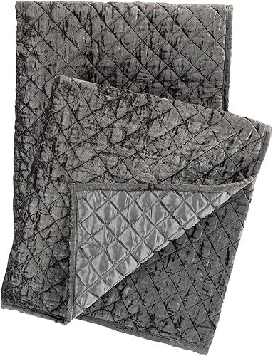 Miniatura 2 de Pine Cone Hill Manta de terciopelo gris pátina, talla única, patrón sólido gris