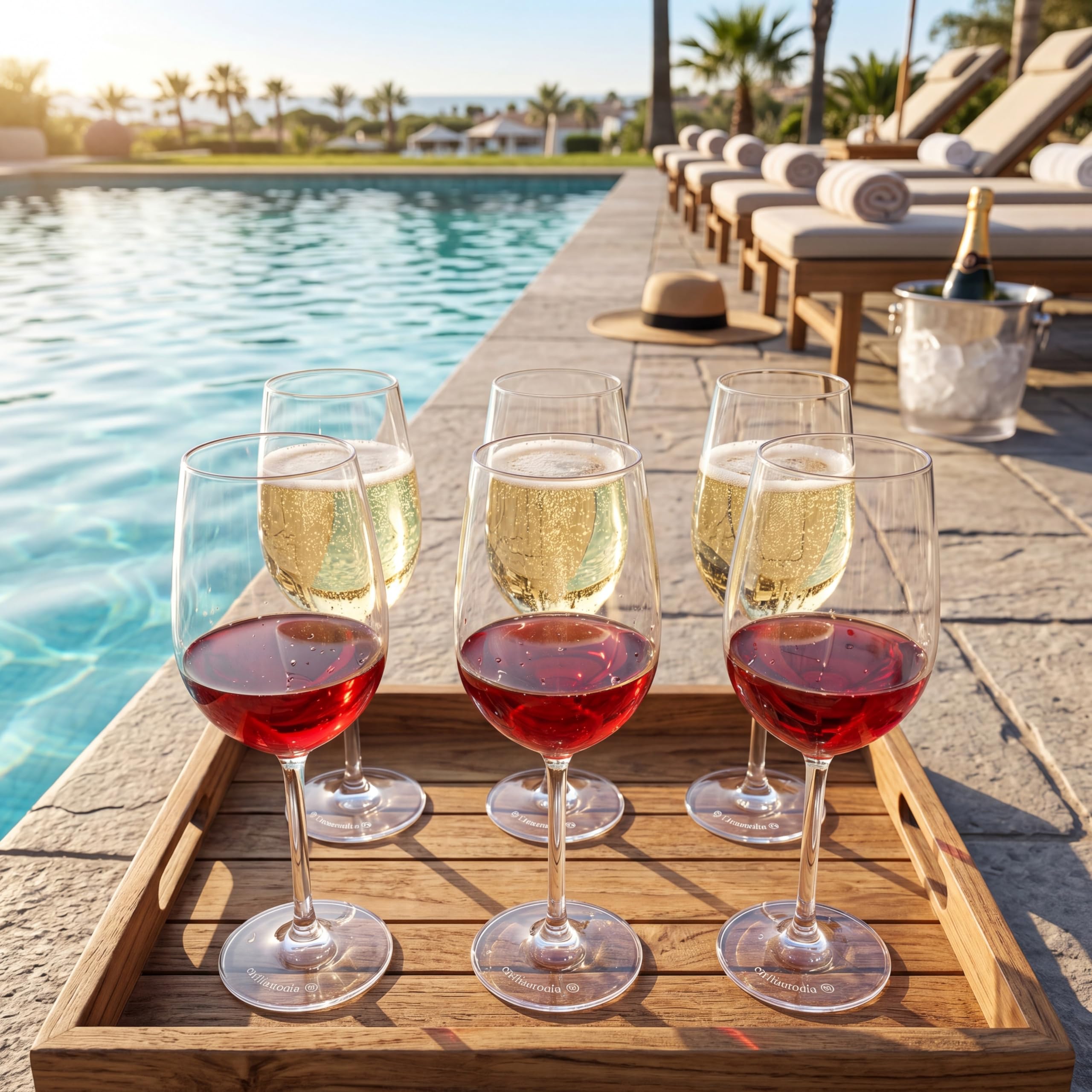 Juego de 12 copas de vino de plástico con tallo, irrompibles, reutilizables, transparentes, copas de vino para beber, piscina, viajes, camping o suministros de picnic (copa)