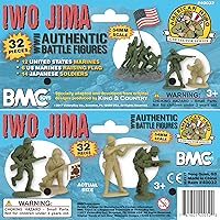 Vista 9 de BMC WW2 Iwo Jima Soldados de plástico del ejército – 32 figuras de soldados americanos y japoneses