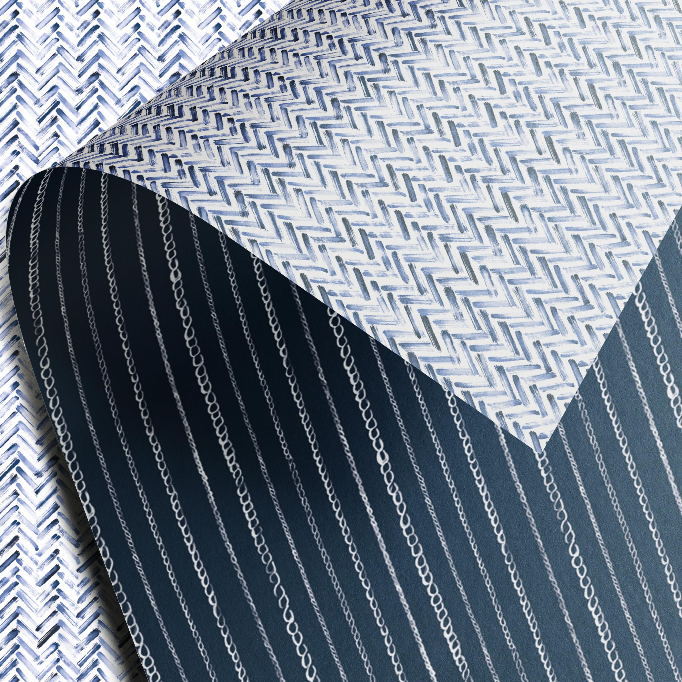 Men's Giftwrap rope design | 3 x Premium gift wrap Sheets | delivered in tube (not folded) | luxury 110gsm 50 x 70cm double sided gift wrapping | Printed in the UK and fully recyclable paper โ image 1