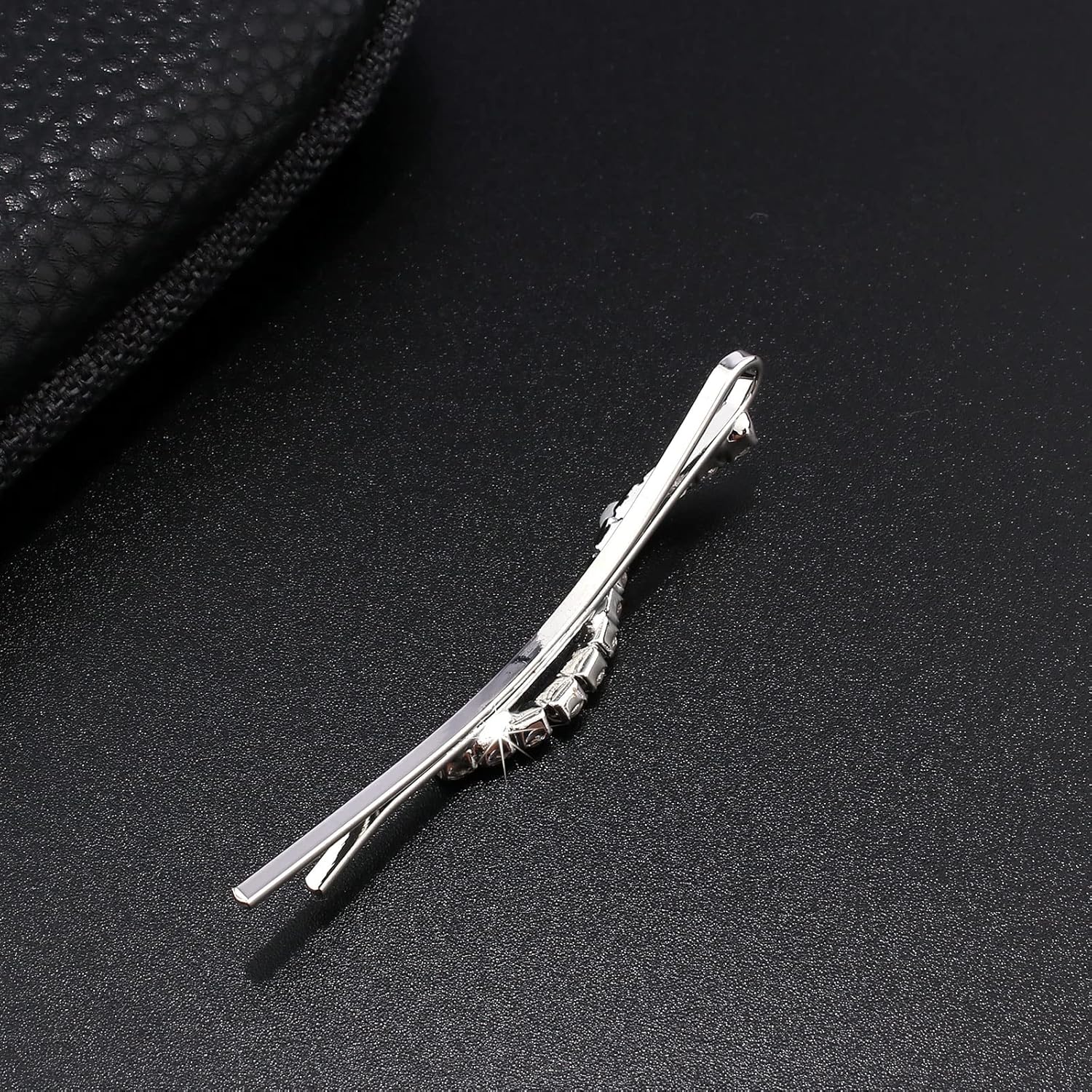16 Pieces Fancy Rhinestone Bobby Pins, YISSION Silver Metal Hair Clips 2 Shaped Barrettes, Sparkly Crystal Hair Accessories for Women Girls Wedding Prom Party - Image 8