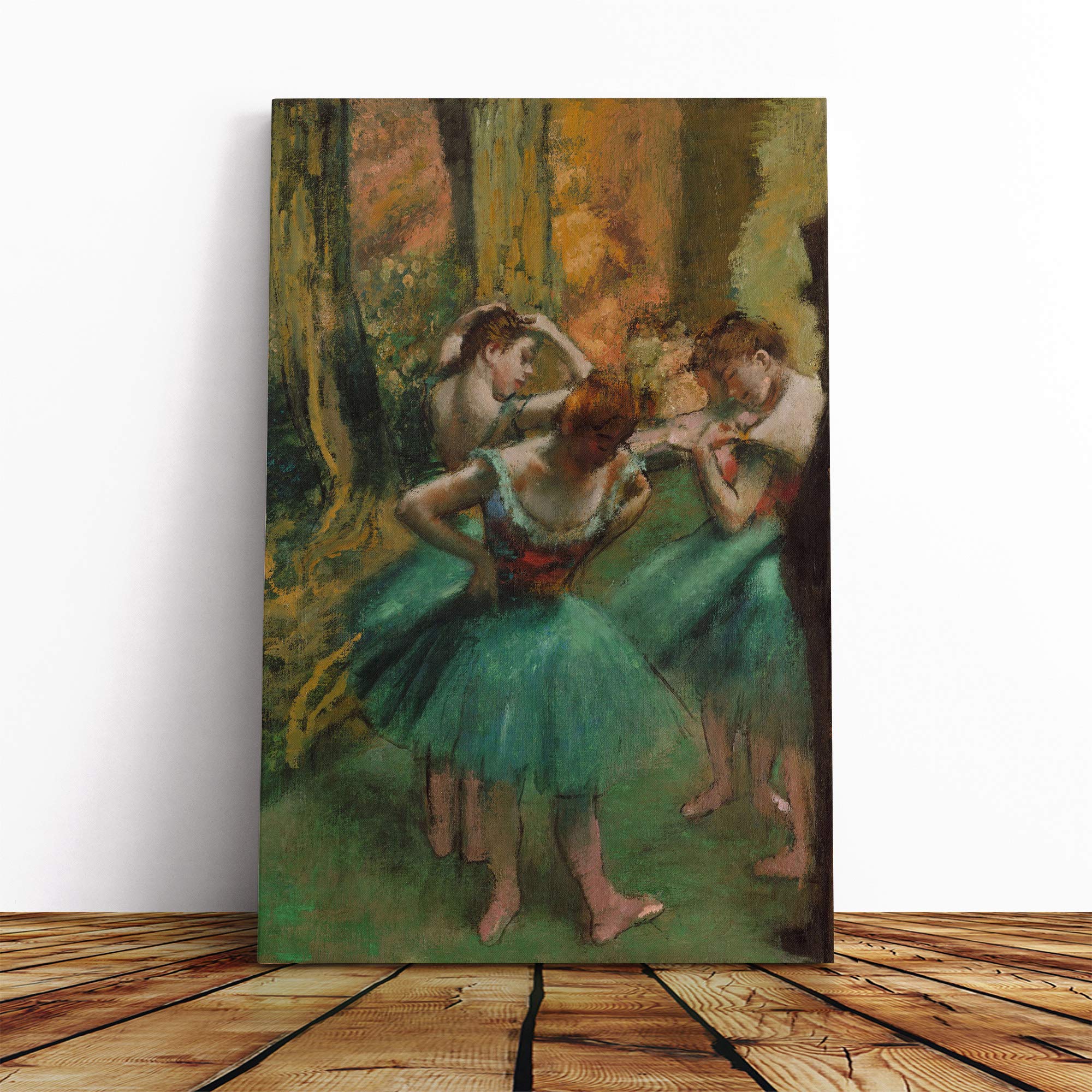 Edgar Degas Dancers Preparing No.3 Canvas Print | Gallery Wrapped 30mm Frame Wall Art | 24x16 inches | Ready to Hang | Modern Picture | Living Room Bedroom Lounge Office