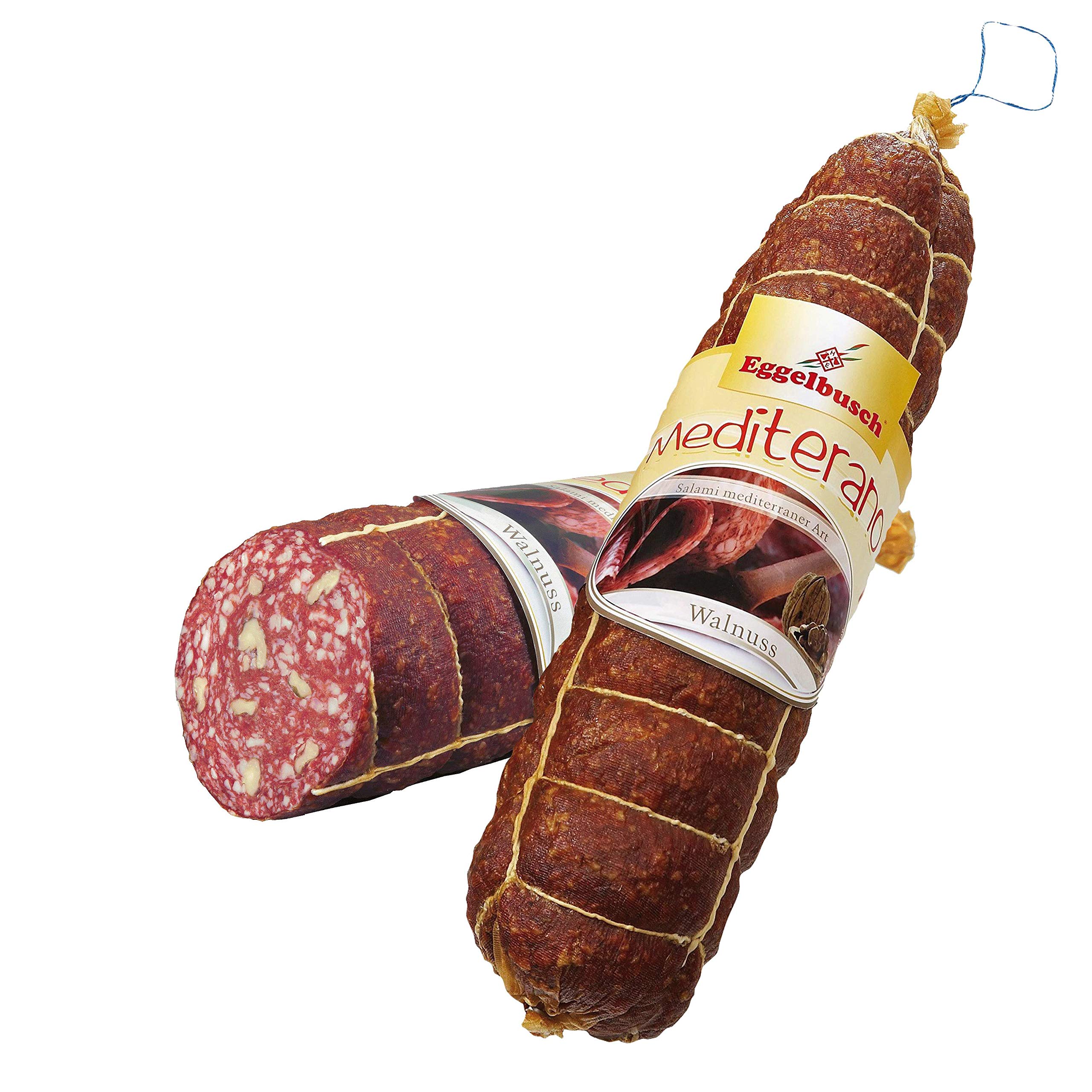 Salami Mediterran mit Walnuss 1,9 Kg - Salami mit aromatischen Walnüssen für den echten Genießer - Geschenkidee WF-10062
