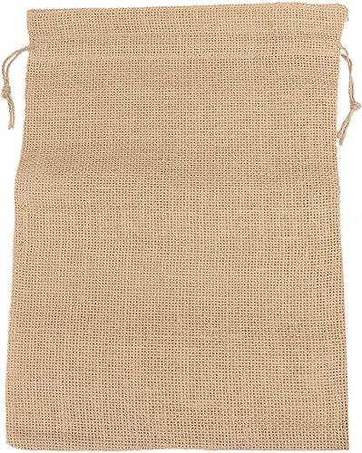Miniatura 2 de CleverDelights Bolsas de arpillera de 10 x 14 pulgadas, paquete de 25, sacos de yute con cordón de yute de 10 x 14 pulgadas