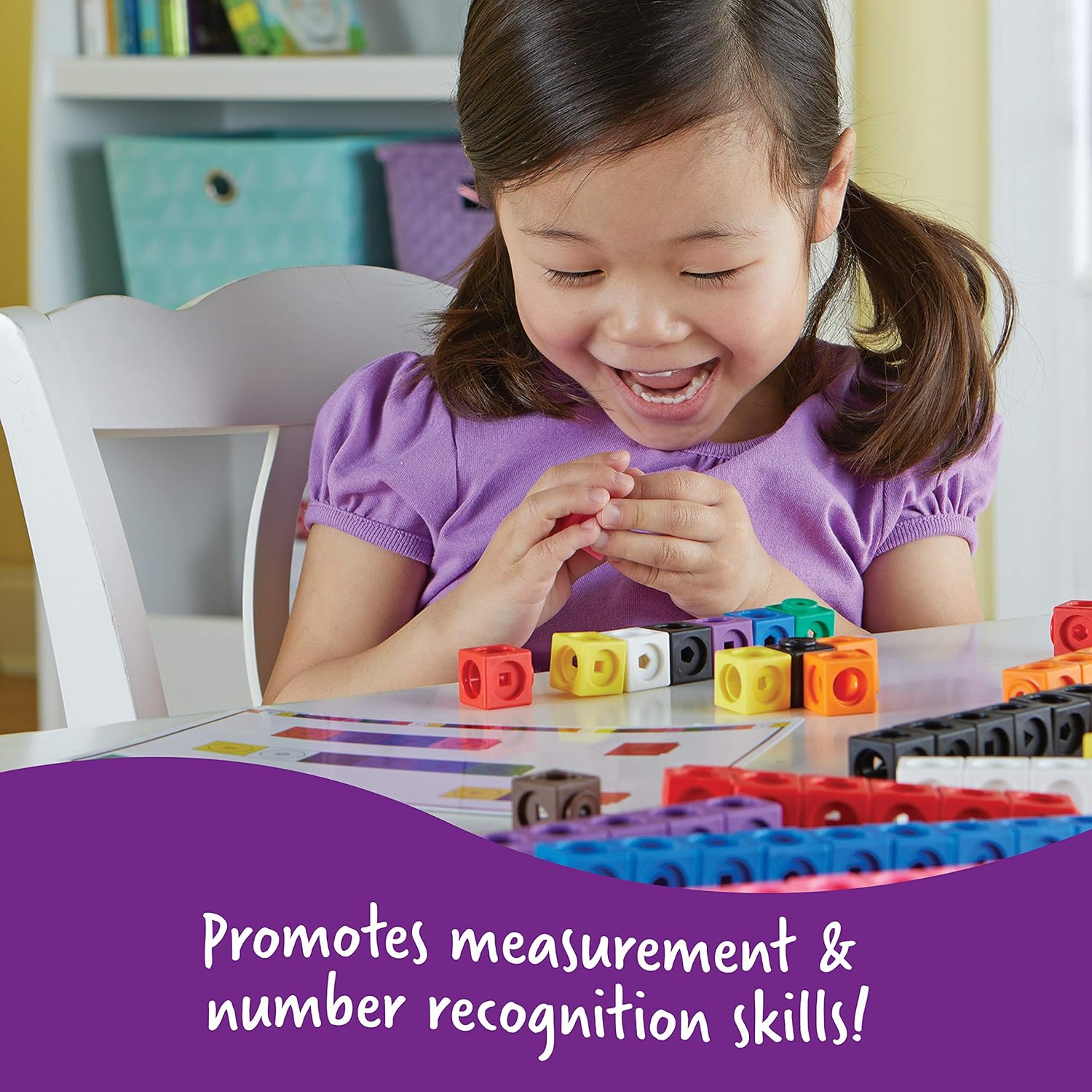 Learning Resources MathLink Cubes Early Math Activity Set - 115 Pieces, Ages 4+, Classroom Must Haves, Preschool Activities, Teacher School Supplies, Toddler Montessori Toys, Math Manipulatives