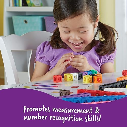 Miniatura 22 de Learning Resources MathLink Cubes - Juego de actividades de matemáticas preescolares – Artículos imprescindibles para el aula, suministros escolares