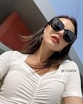 FEISEDY Retro Square Oversized Polarized Sunglasses Women Men Minimalist Style B2600
