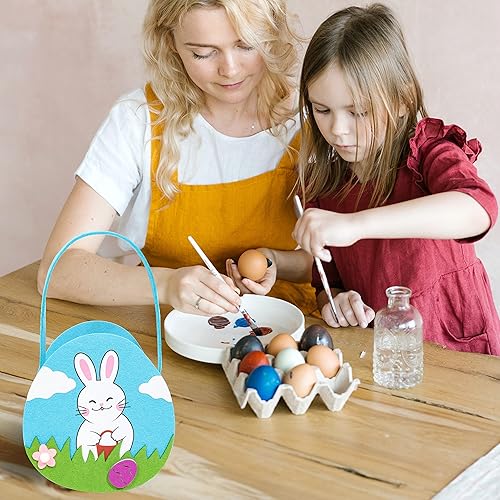 Miniatura 4 de JOYIN 3 cestas de Pascua, cestas de conejo de Pascua para niños, caza de huevos de Pascua, recuerdos de fiesta de Pascua, cubo de caza de huevos de