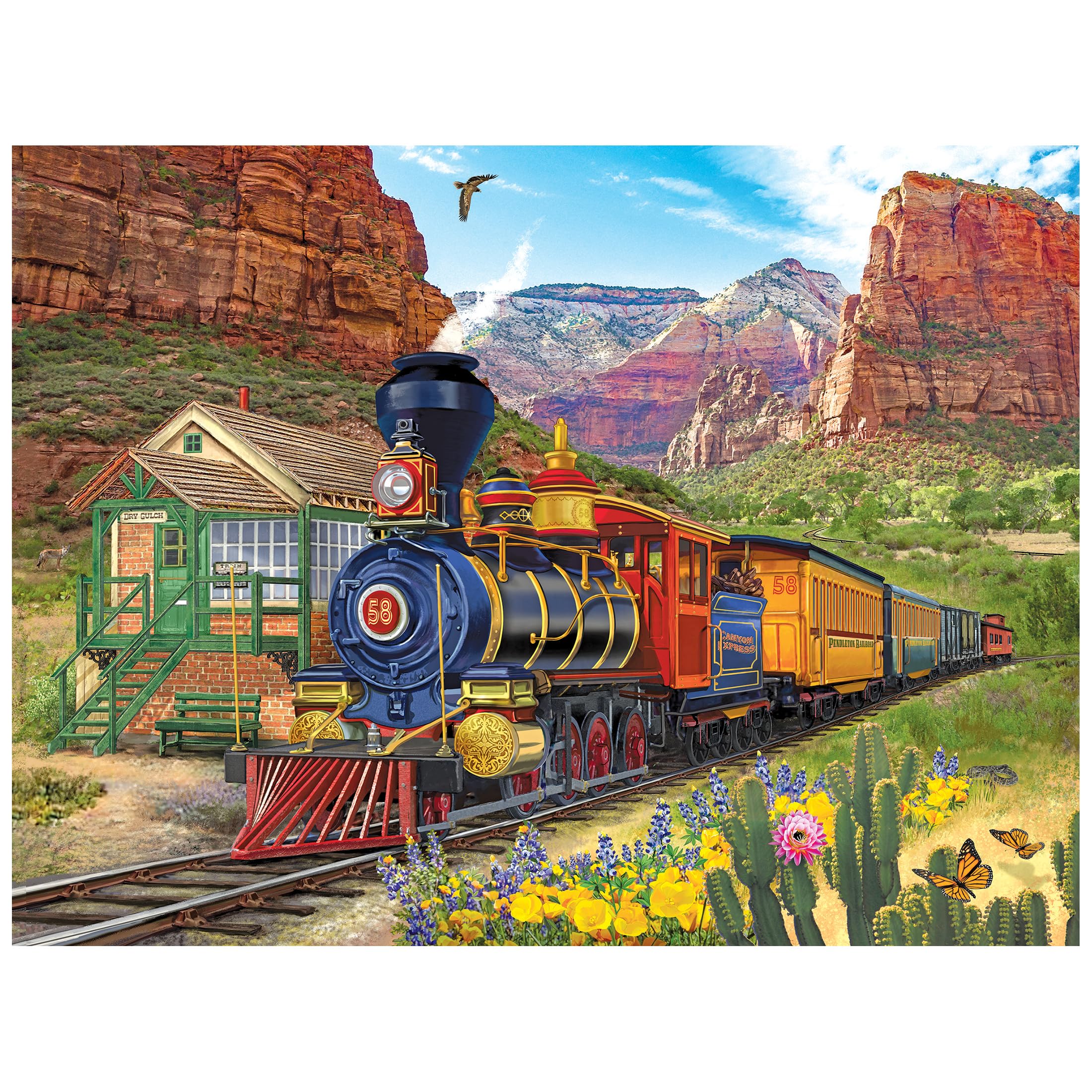 Amazon.com: RoseArt Bigelow Illustrations Canyon Express 500 Piece