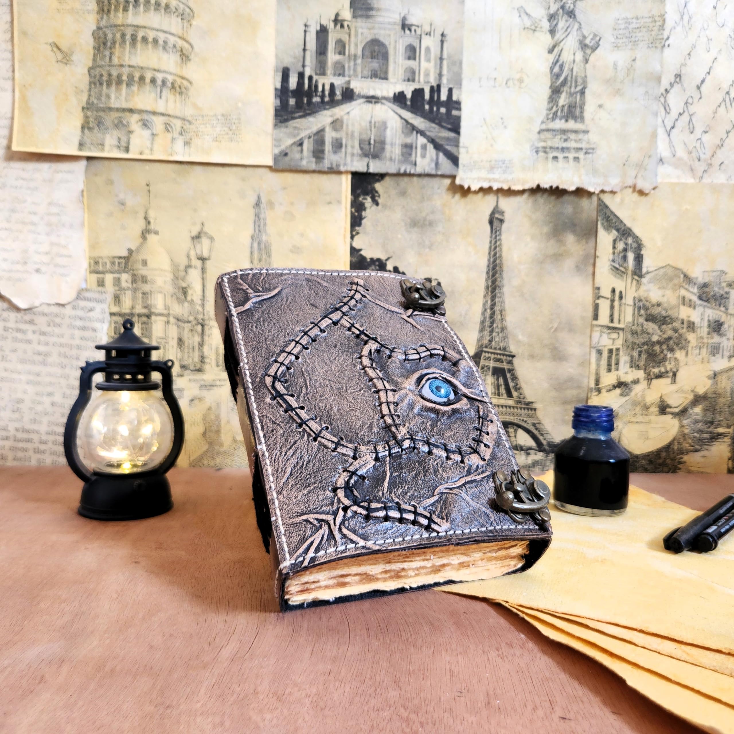 Leather Notebook (Charcoal-Greyish, 7x5 inch) - Image 4