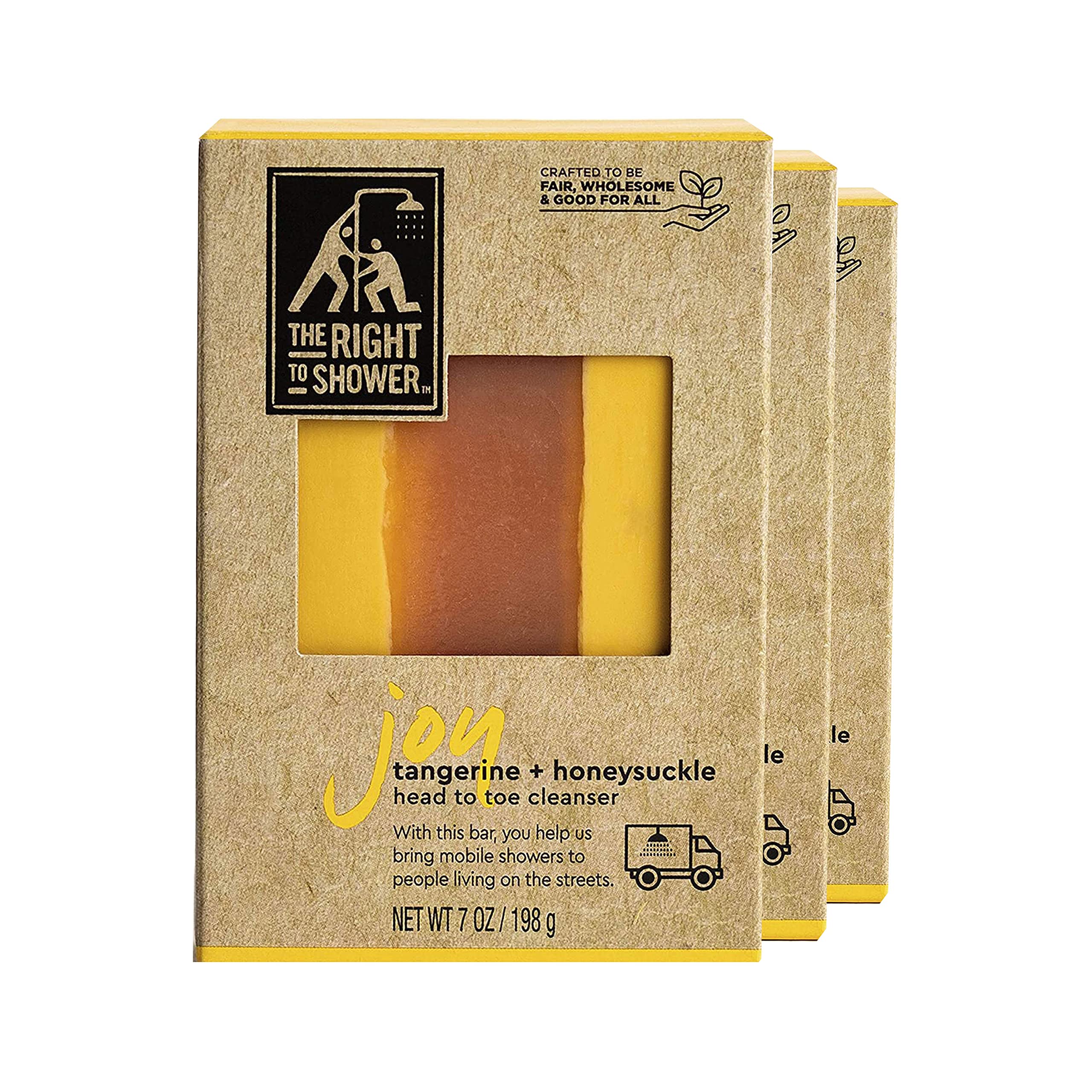 The Right to ShowerBar Soap, Joy, 7 oz, Pack of 3