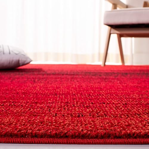 Miniatura 6 de SAFAVIEH Colección Adirondack, ADR142Q - Alfombra cuadrada de 6 pies color rojo  negro en degradé para sala, habitación, comedor, oficina en casa no