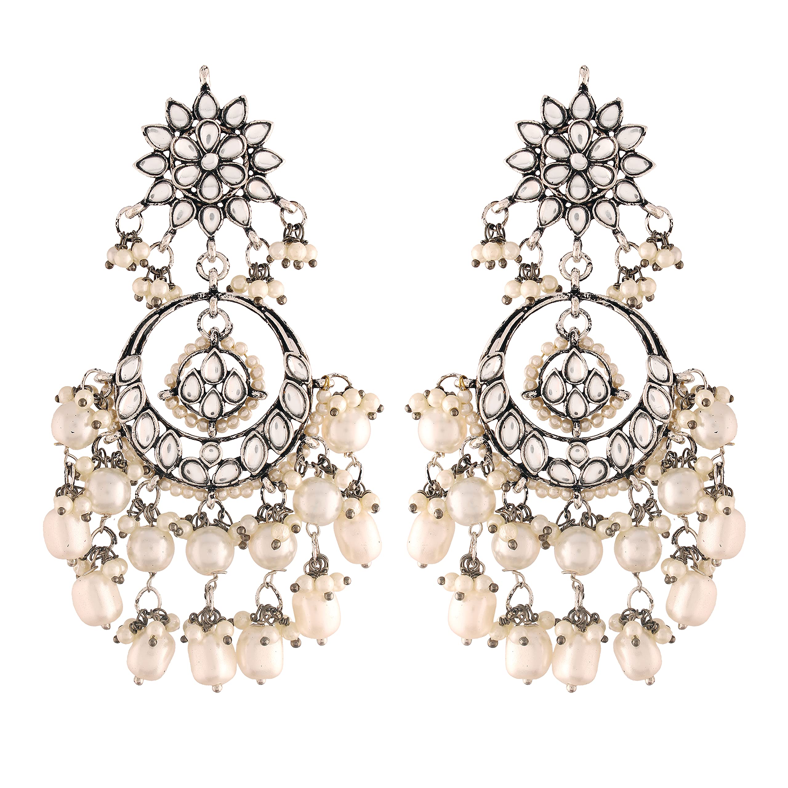 See full amazon price history chart for I Jewels 18k Silver Oxidised Traditional Handcrafted Pearl Kundan Beaded Chandbali Earrings for Women/Girls (E2916OX) I Jewels 18k Silver Oxidised Traditional Handcrafted Pearl Kundan Beaded Chandbali Earrings for Women/Girls (E2916OX) (B09HQZRRFX) Amazon Price History, Amazon Price Tracker