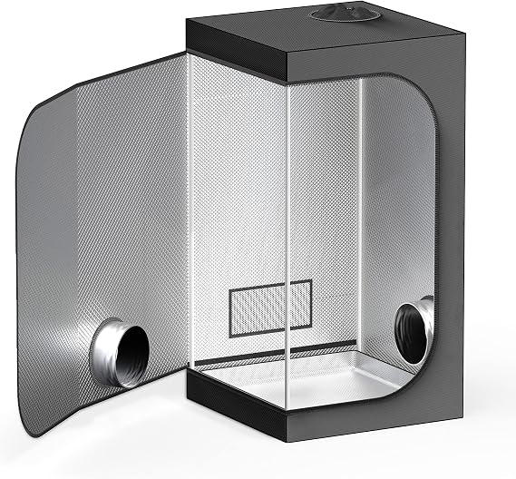 TopoLite 24x24x48 Grow Tent Garden Growing Dark Room with Heavy Duty Reflective Mylar for Indoor Growing 2'x2'