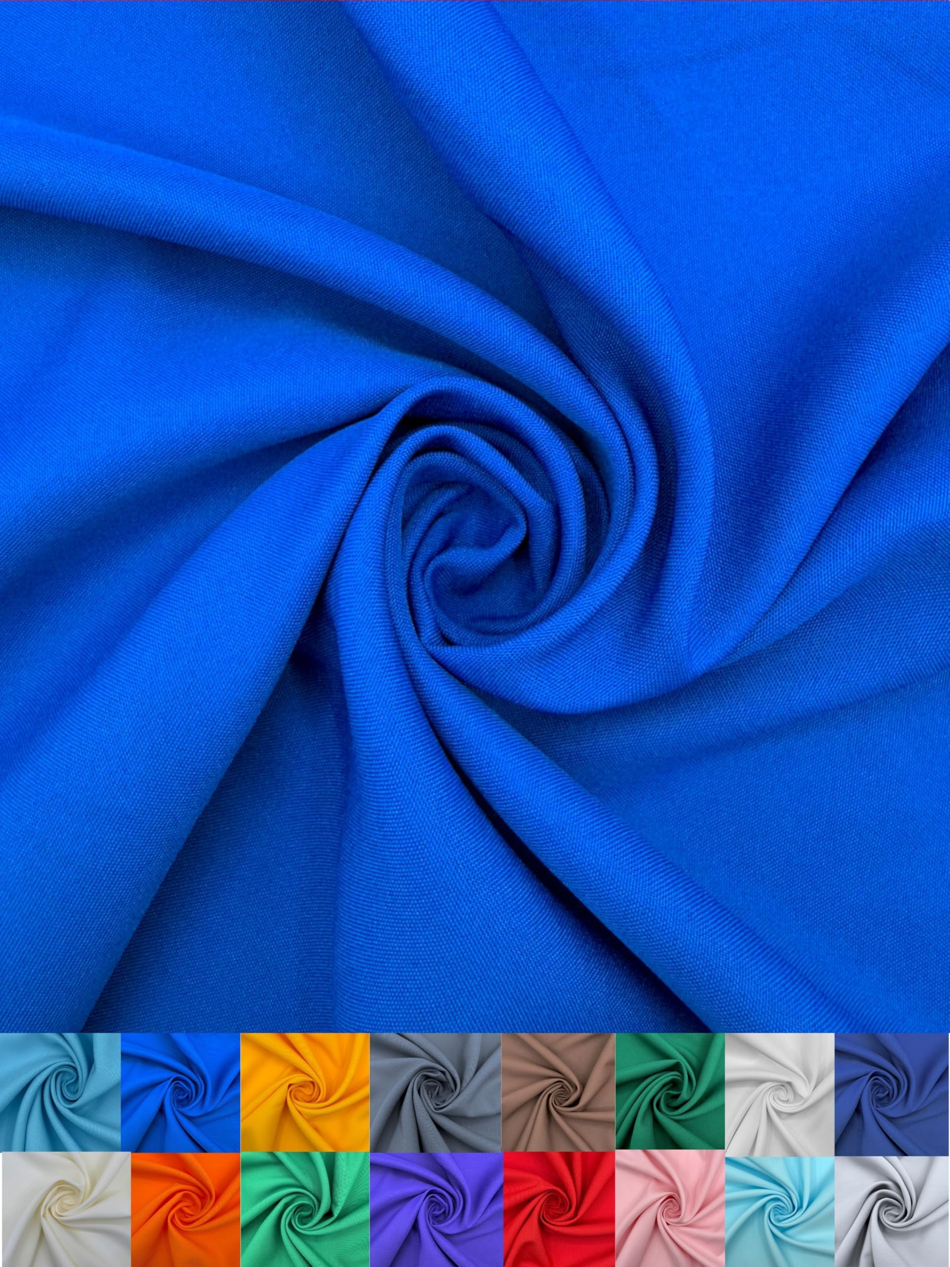 - Eovea | Poplin Fabric by The Yard | 100% Polyester | Poly Poplin | 60" Wide | Apparel, Uniforms, Tablecloths, Home Décor, Sewing, DIY Crafts(Royal Blue,1 Yard)
