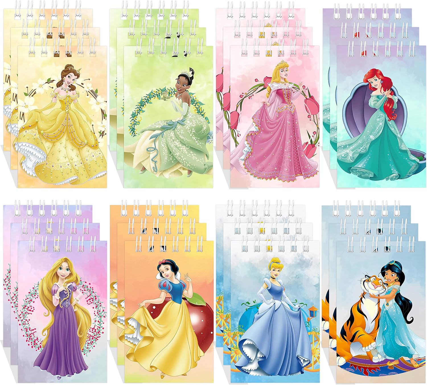 Amazon.com: XFYCUTE 24 Pack Princess Mini Notepads Party Supplies ...