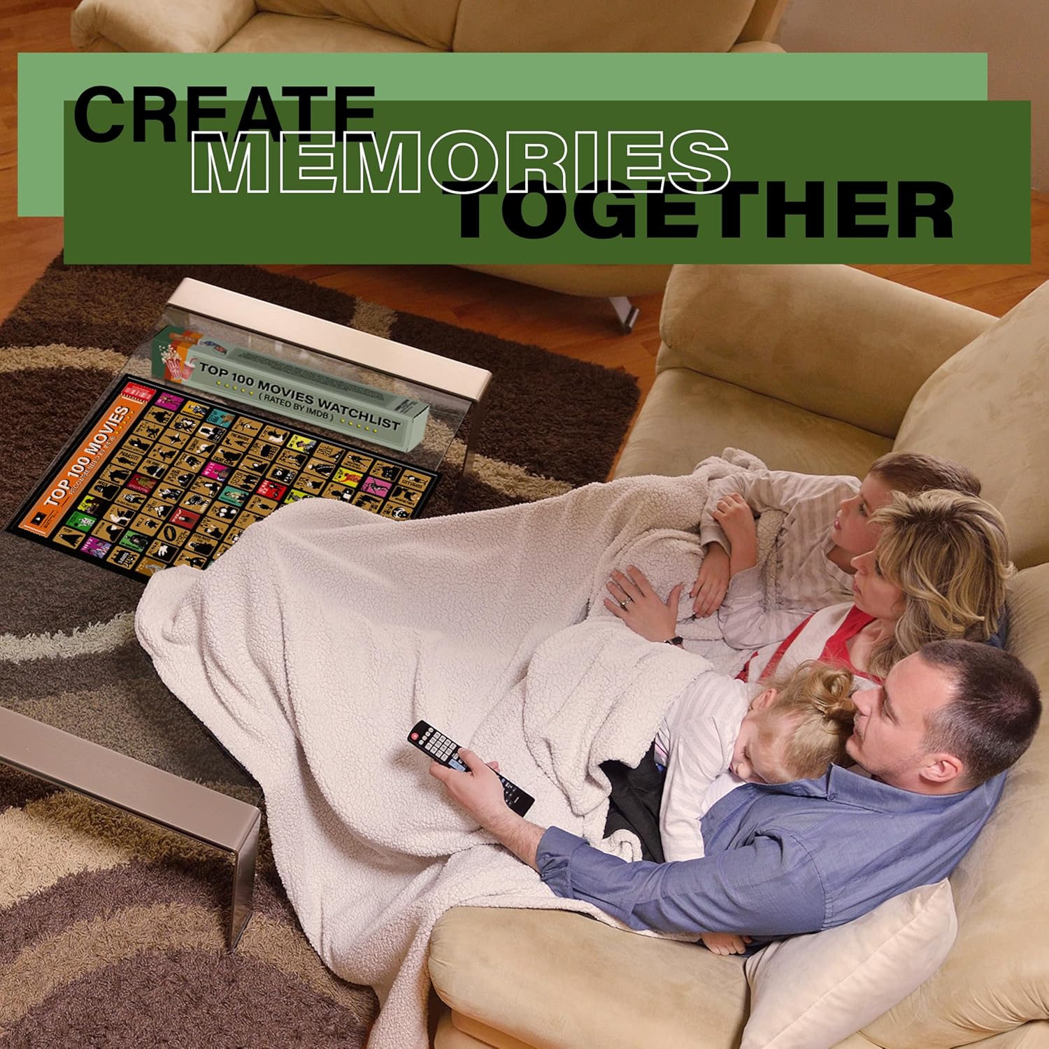 Zamzal Top 100 Movies Scratch Off Poster - Bucket List IMDB Family Recommendation Movie - Gift Date Night List Cards Films (Movie Artwork) - Image 4