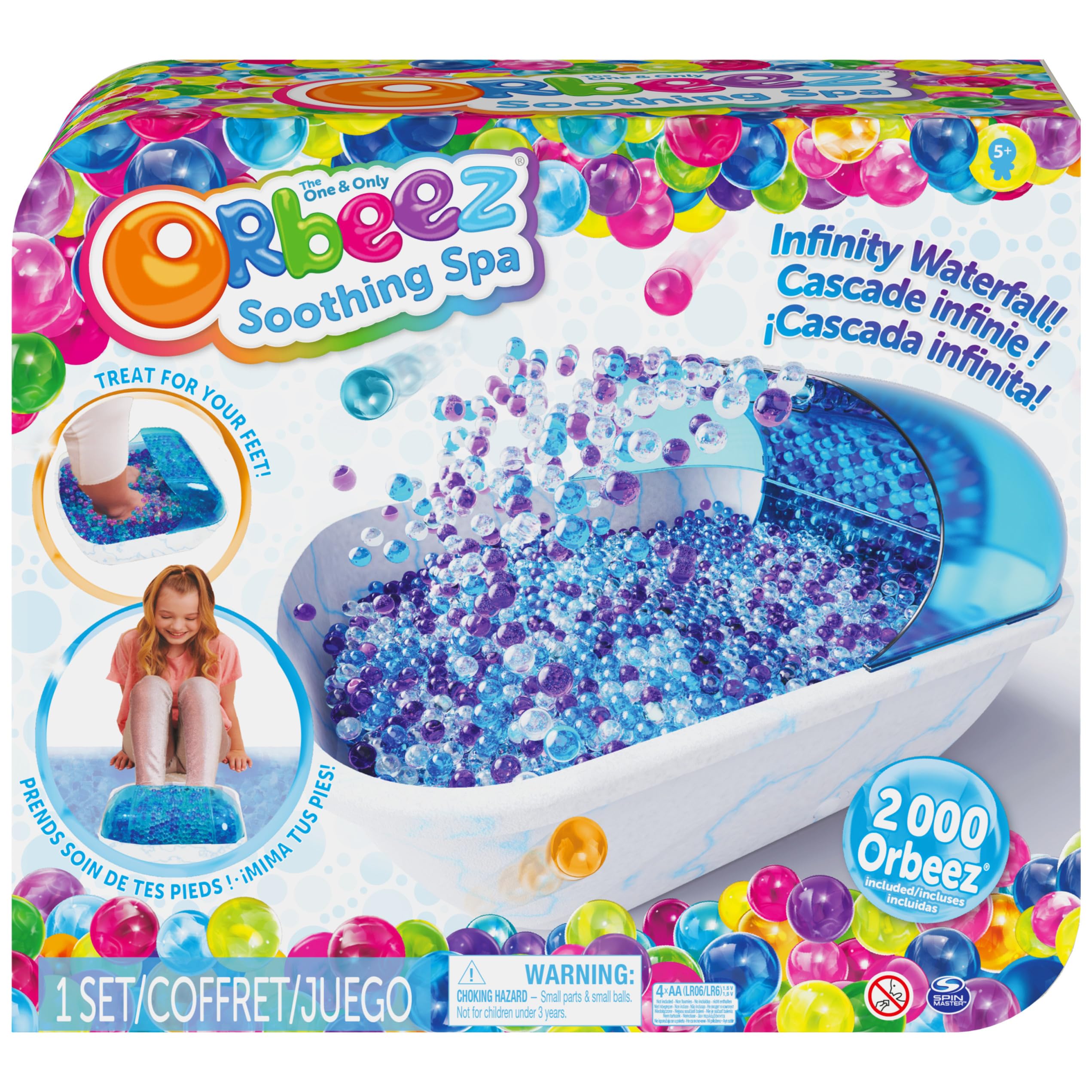 Spin Master Orbeez, Soothing Foot SPA with 2,000, The One and Only, Non-Toxic Water Beads, Kids SPA