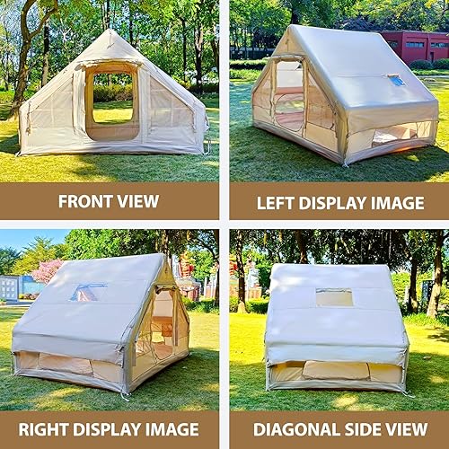 Miniatura 8 de Tiendas inflables para acampar, tienda de campaña inflable grande con bomba de mano, tiendas de campaña de fácil instalación para 4 a 6 personas,