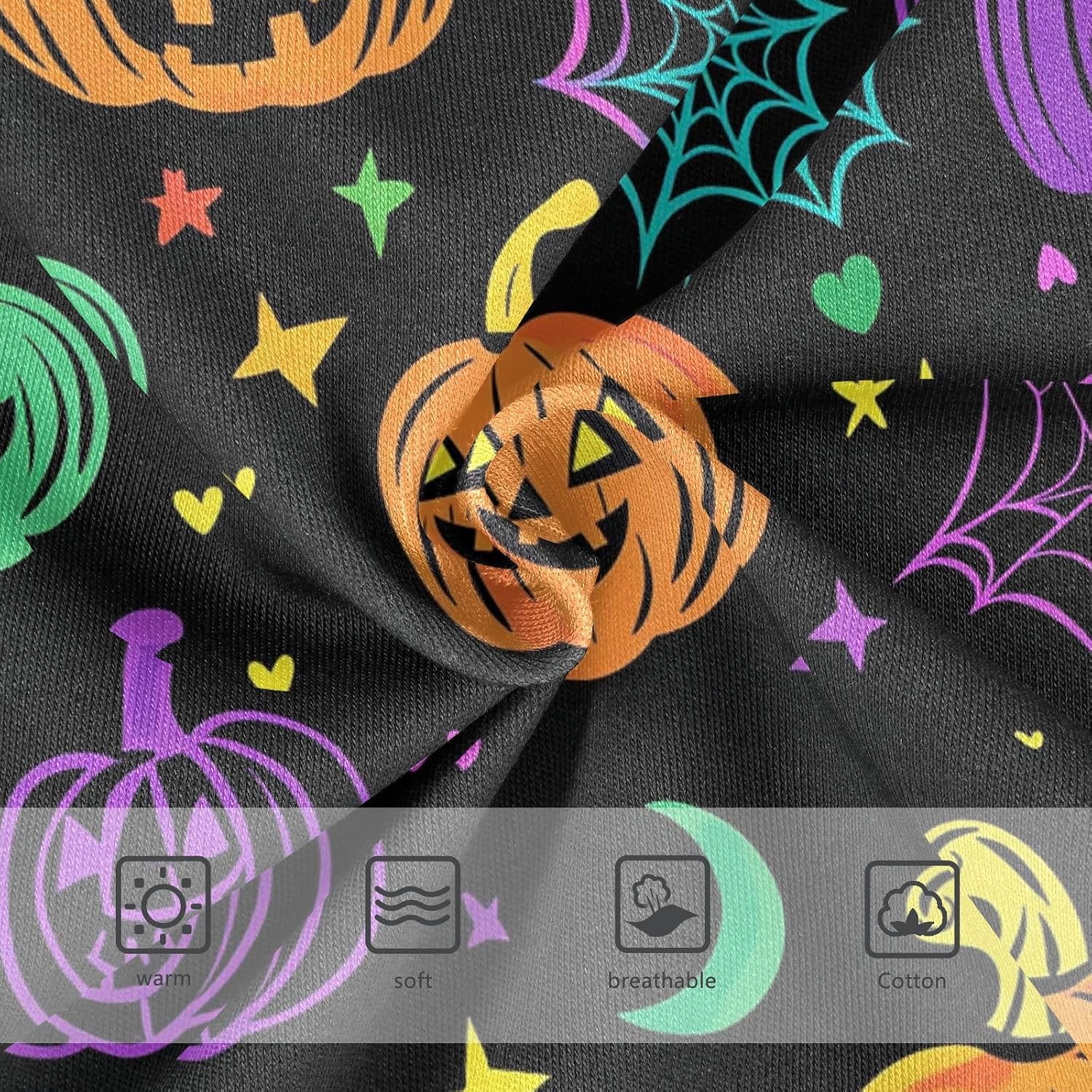 visesunny Neon Spiderweb Pumpkin Potty Training Underwear Boys Toddler Cotton Soft Brief Size 2T-8Y for Kids 2-8Y