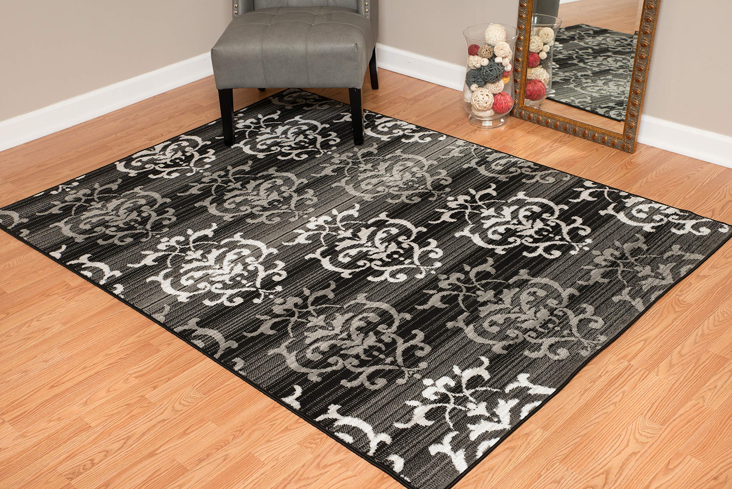 United Weavers Dallas Countess Runner Rug – Grey, 2x8 Runner, Transitional Indoor Area Rug with Abstract Medallion Pattern, Jute Backing