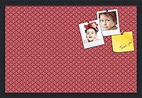 Vista 159 de PinPix Tablero de anuncios de corcho de 20 x 14 pulgadas. Este tablero decorativo enmarcado viene con diseño de círculos B W y un marco negro