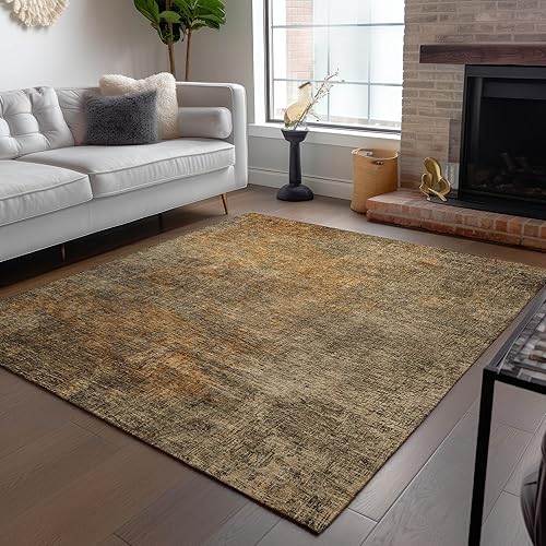 Miniatura 6 de Addison Rugs Chantille ACN593 - Alfombra marrón de 3 x 5 pies, para interiores y exteriores, fácil de limpiar, lavable a máquina, no se desprende,