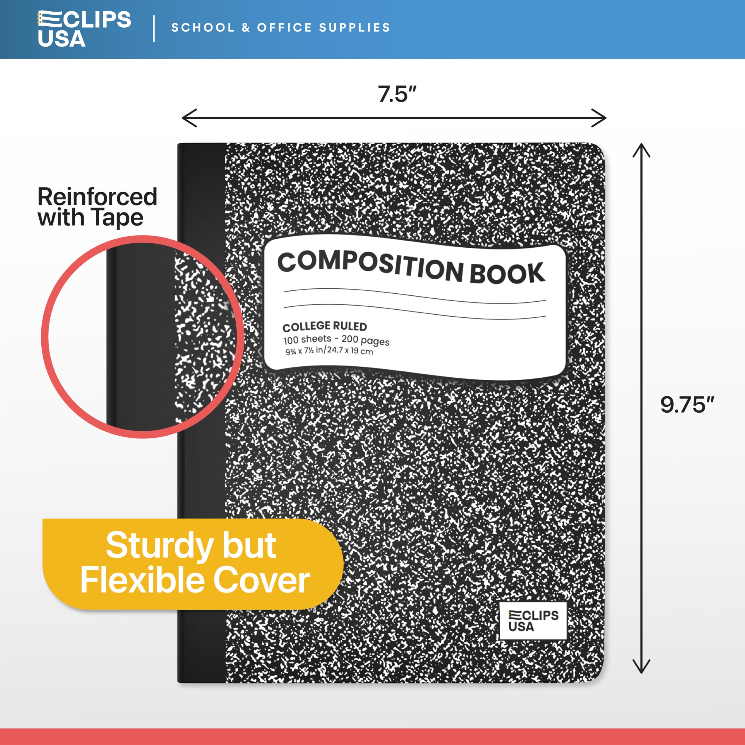 Composition Notizbücher, College liniert Komposition Notizbuch, Hardcover Marmor Komposition Notizbuch, 100 Blatt (48, College liniert Zusammensetzung)
