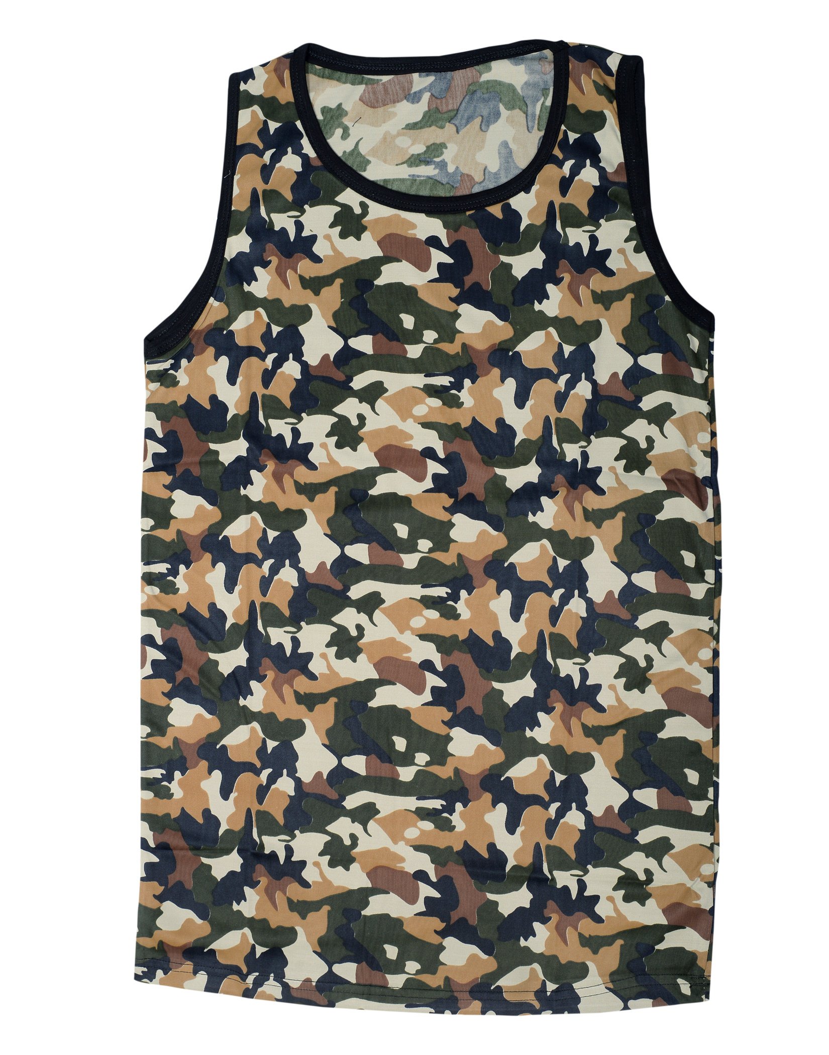 Women's Sleeveless Army Cotton Camouflage Sports Vest-image-5