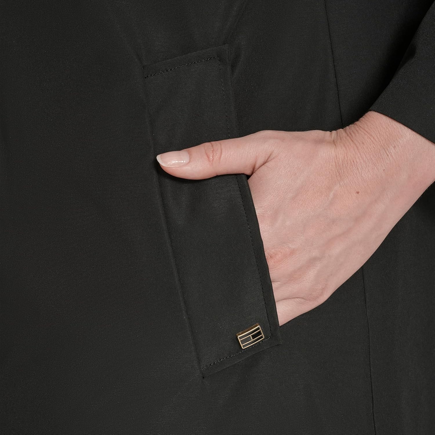 Tommy Hilfiger womens Snap Front Raincoat - Image 7