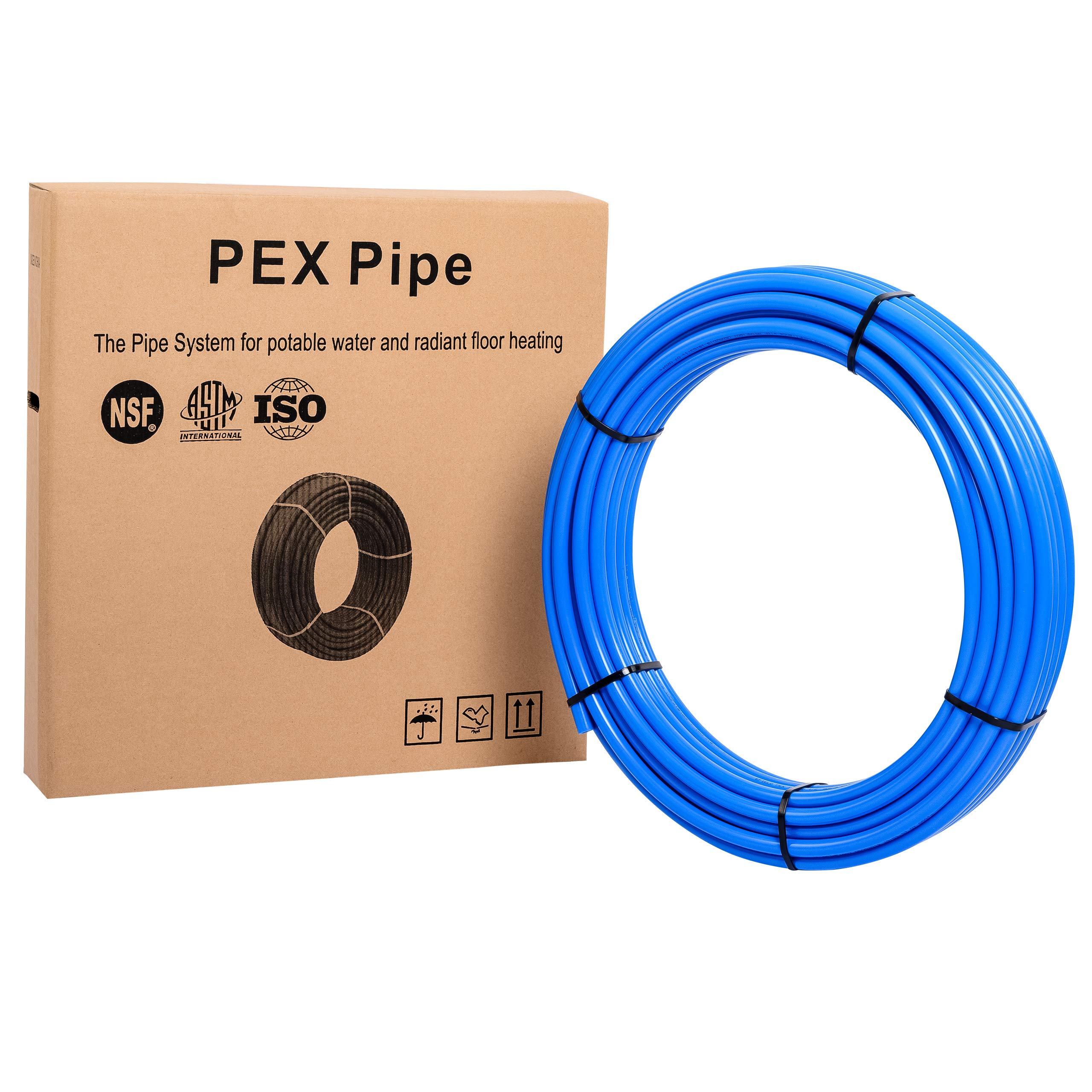EFIELD 1-inch 100 Ft Pex-b Piping Blue Color, NSF Certified for Potable Water, Hot/Cold Water with Pipe Cutter