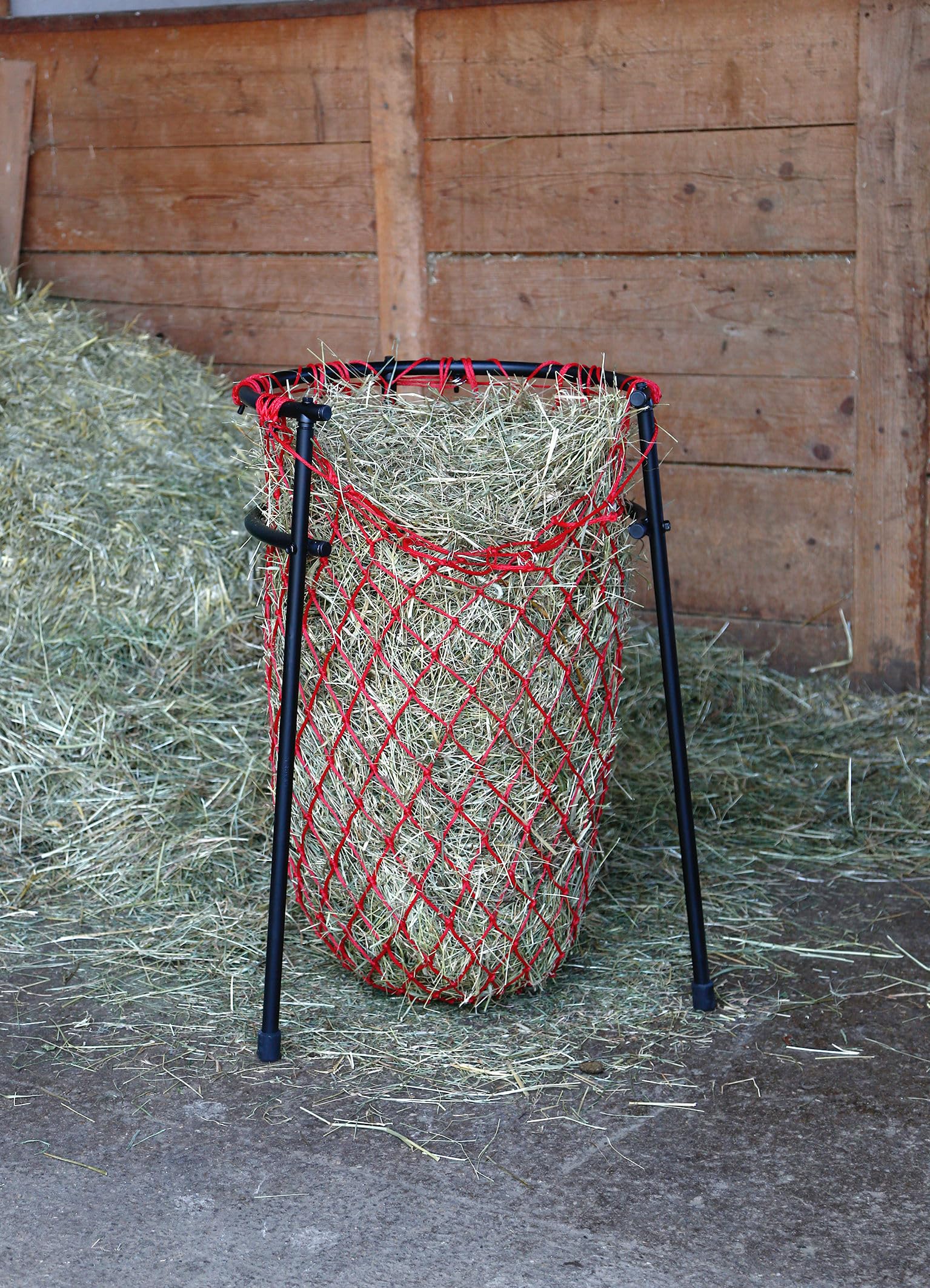 Kerbl Soporte para Red de heno, 90cm, 51cm, Metal, Negro, para propietarios de Caballos, Aficionados a la Agricultura