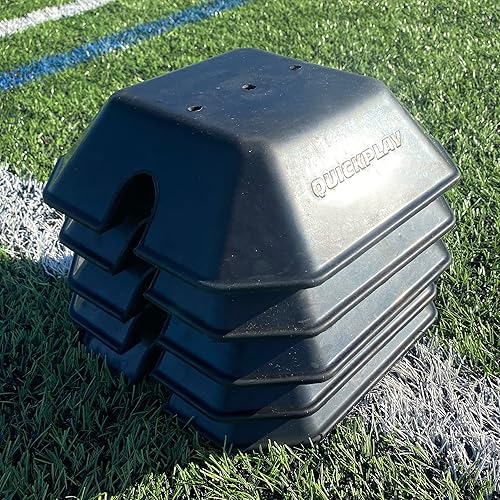 Miniatura 6 de QUICKPLAY Pesas base para entrenar en césped y cancha  Se adapta a postes de agilidad QuickPlay y porterías de fútbol Kickster