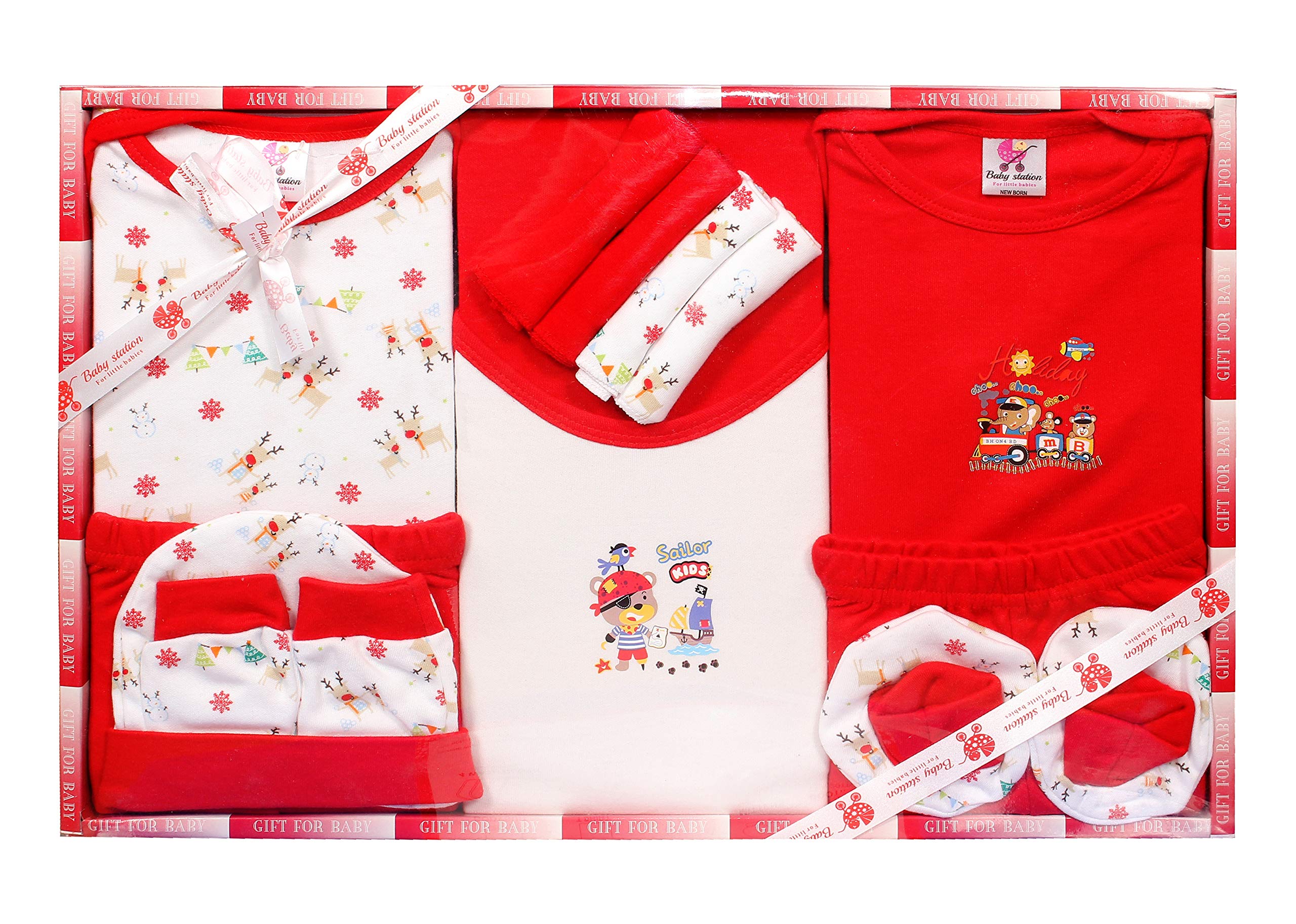 BABY STATION Gift Set-13 Pcs (Red-image-46