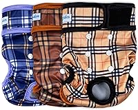 Vista 18 de Leekalos Pañales reutilizables lavables para perras (3 unidades) – Pañales para perritos altamente absorbentes – Pañales ajustables para cachorros