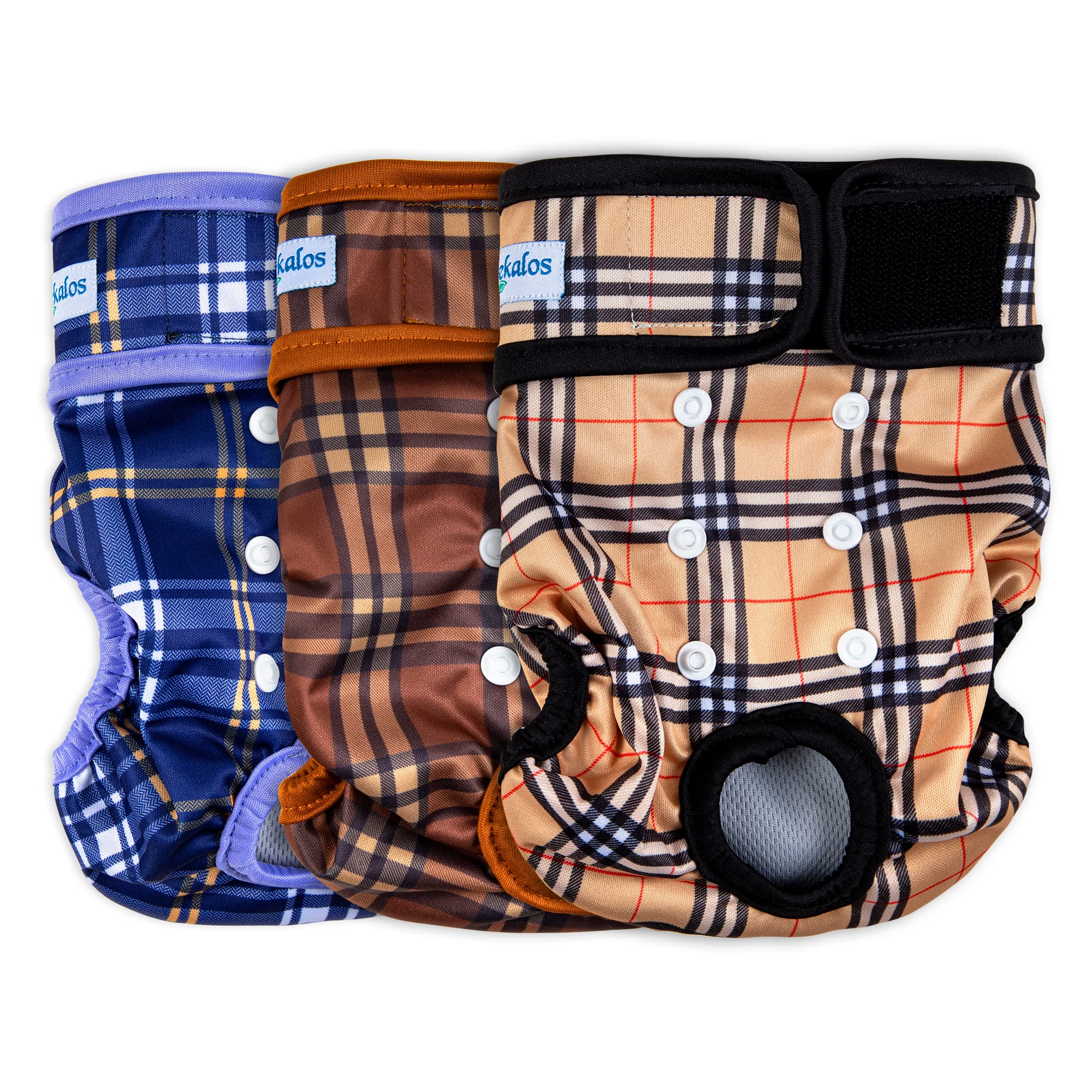 Leekalos Reusable Washable Dog Diapers Female (3 Pack) - Highly Absorbent Doggie Diapers - Size Adjustable Puppy Diapers for Dog Period Panties (XX-Largr)