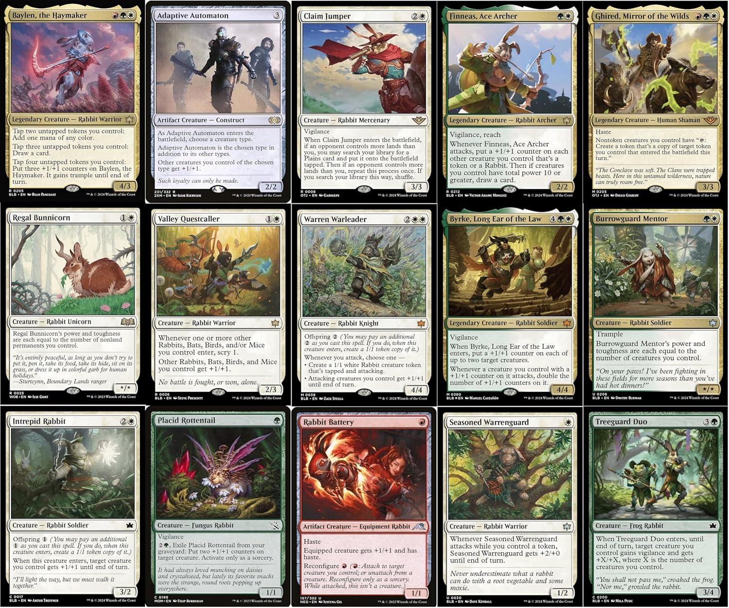 Elite Commander Rabbit Deck - Baylen, The Haymaker - Naya Green Red White - EDH cEDH - 100 Card - Custom MTG Deck - Very Strong!