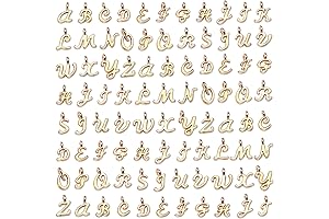 SANNIX 156Pcs Gold Letter Charms for Jewelry